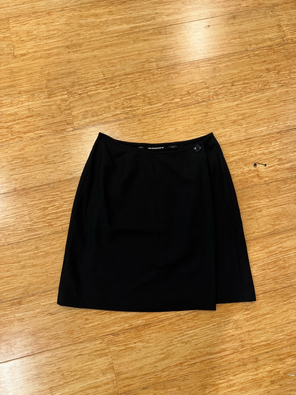 Vintage DKNY black wrap mini skirt